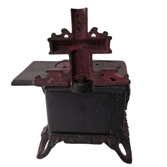 Queen Cast‎ Iron Stove Miniature Toy Salesman Sample Diorama Vintage Dollhouse. - Picture 9 of 16